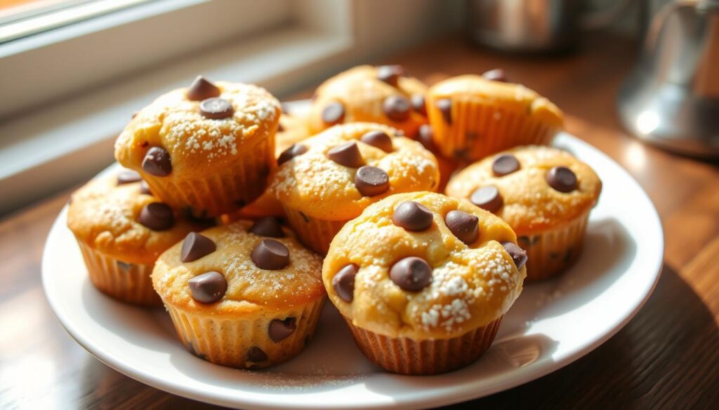 Homemade Mini Chocolate Chip Muffins