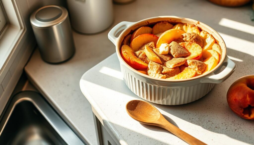 Peach Cobbler Preparation